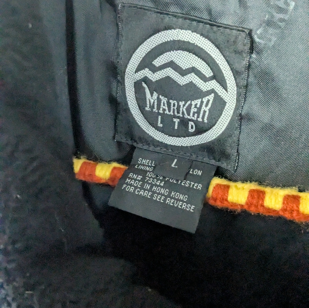 Vintage Marker LTD Men’s One Piece Ski Suit Large Retro 90s Snowsuit Hooded Blue - Picture 5 of 9